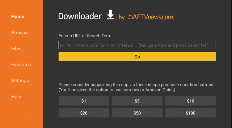 Hit the Go button to download and stream Joyful IPTV