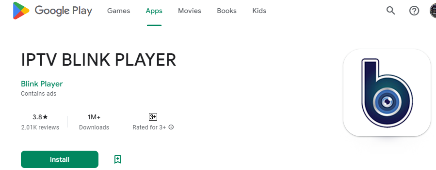Install IPTV Blink Player
