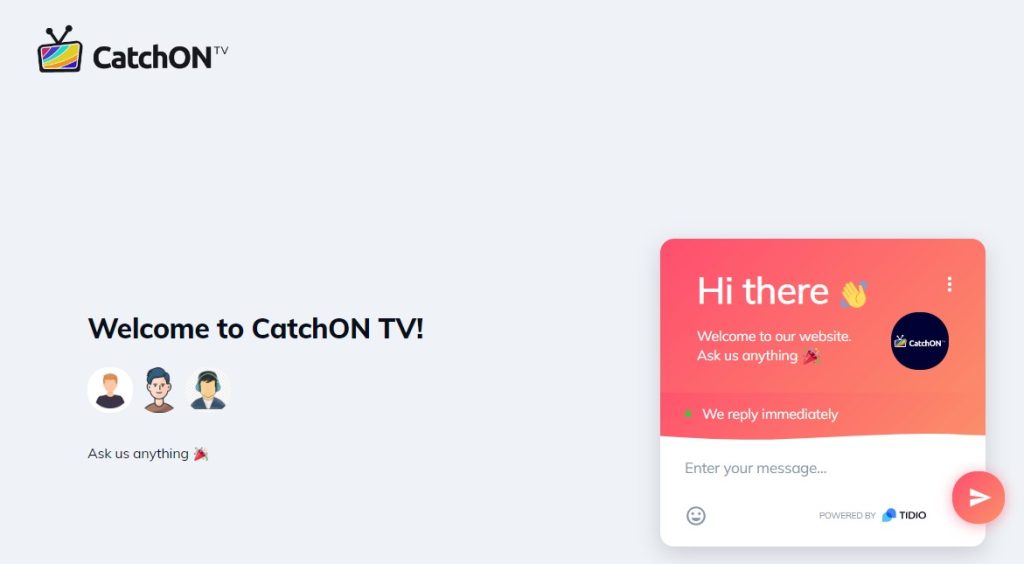 Send message to get CatchON TV